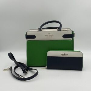 Kate Spade Colorblock Saffiano Leather Satchel  & Wallet Set **Please Read!